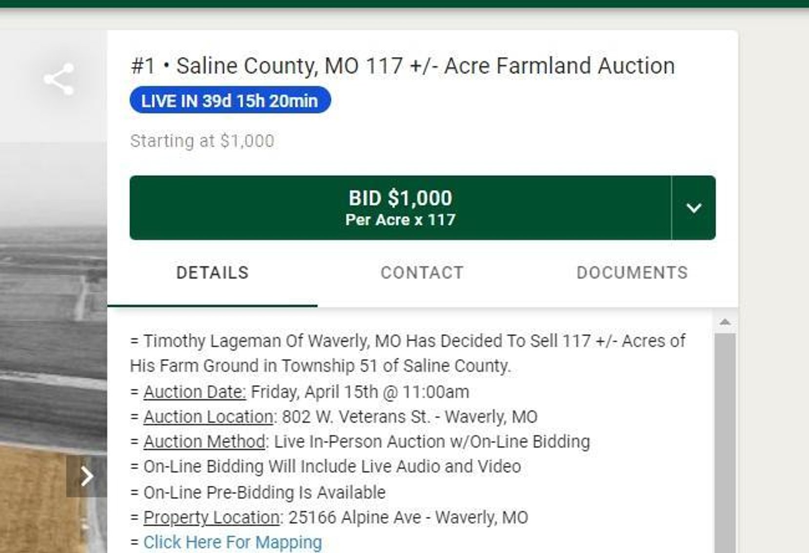 Image for Timothy Lageman Farm Land
