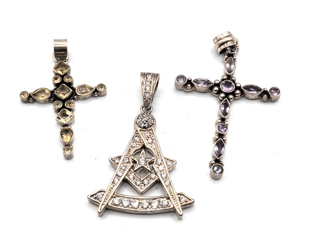 Image for Vintage Sterling Silver Pendants