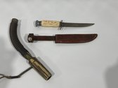 Vtg Camo Deer Grunt & Vintage German Hunting Knife