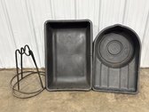 Plastic Tubs & Two Metal Stands