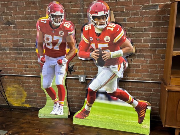 Image for Life- Size Mahomes And Kelce Cardboard Cut Outs