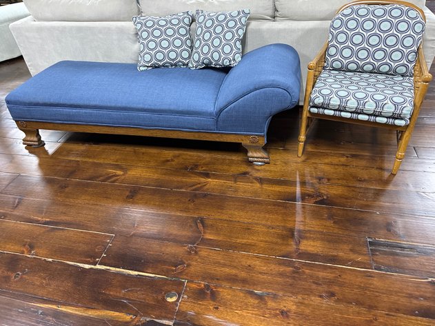 Image for Chaise Lounge With Wooden Arm Chair