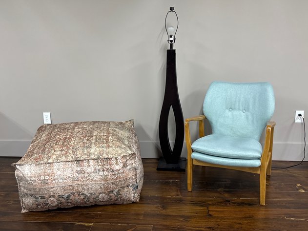Image for Upholstered Armchair With Ottoman