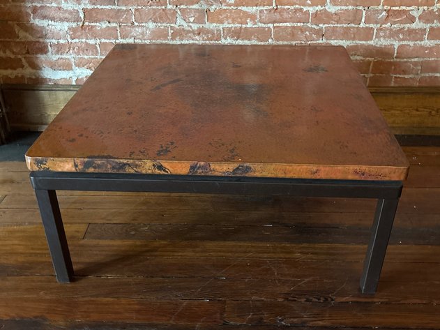 Image for Hand Hammered Copper Top Table