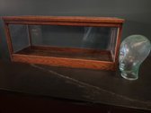 Vintage Glass Manequin Head With Glass Display Case