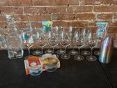 Wine Glasses With Glass Beverage Dispenser