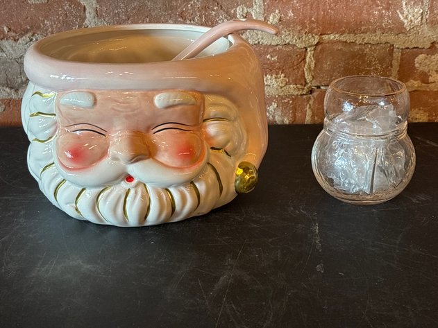 Image for Santa Claus Punch Bowl And Snow Man Cocktail Glasses