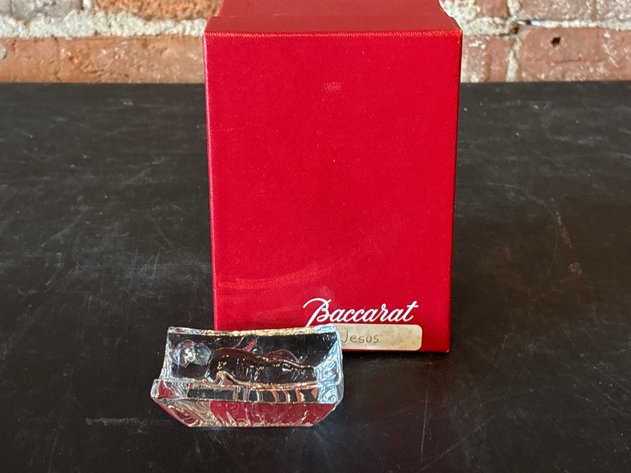 Image for Baccarat Jesus In The Manger Crystal Figurine
