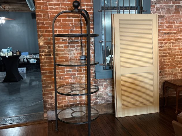 Image for Display Shelf With Louvered Doors