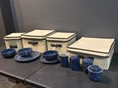 Vintage Otagiri Japanese Blue And White Spackle China