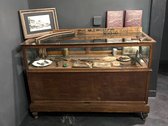 Display Cabinet With  Antique Contents