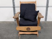 Vintage Nautical Sailboat Motif Wooden Glider Chair