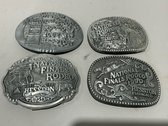 Commemorative National Finals Rodeo Hesston Belt Buckles