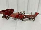 Three Vintage Pressed Steel Farm Toys