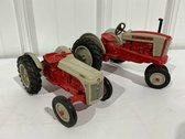 Two Vintage Ford 901 Select-O-Speed Die-Cast Toy Tractors
