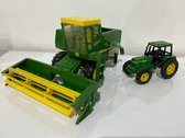 John Deere Ertl Die-Cast Toy Combine And Tractor Models