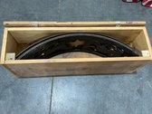 Decorative Metal Fire Pit Ring Assembly Set With Wooden Crate