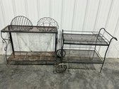 Metal Garden Cart Stand And Baskets