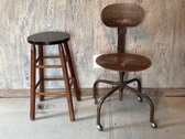 Industrial Stool And Drafting Chair