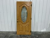 Exterior Wood Door With Oval Glass