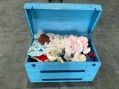 Antique Humpback  Trunk And Vintage Dolls