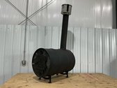 Barrel Wood Stove Kit With Stovepipe