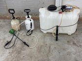 Moultrie Sprayer And Two Manual Sprayers