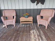 Three-Piece Wicker Patio Set