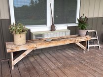 Rustic Bench And Vintage Decor Lot
