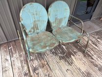 Vintage Metal Double Lawn Glider
