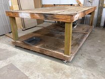 Custom Wooden Rolling Workbench
