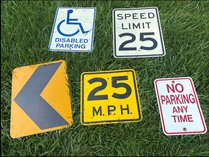 Assorted Traffic And Regulatory Signs