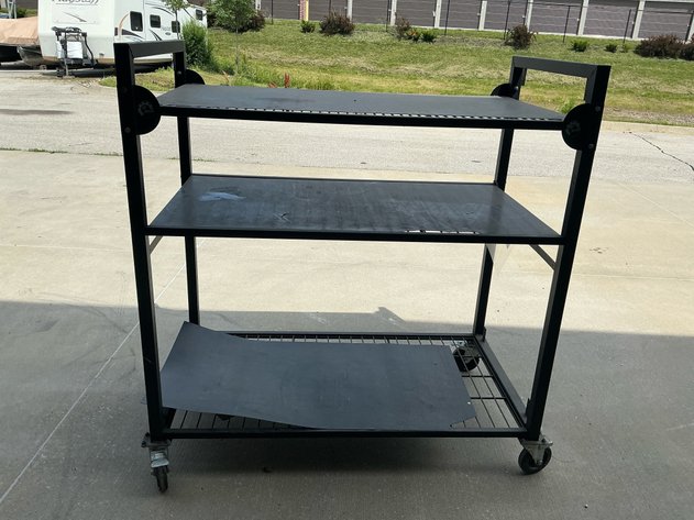 Image for BRP 3-Tier Metal Rolling Shop Cart
