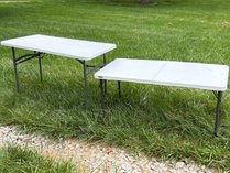 Two Lifetime Plastic Folding Tables