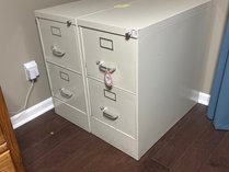 Two 2-Drawer Metal Filing Cabinets