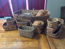 12 Longaberger Woven Baskets