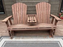 Double Adirondack Glider Bench