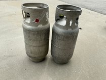 Two Aluminum Forklift Propane Cylinders