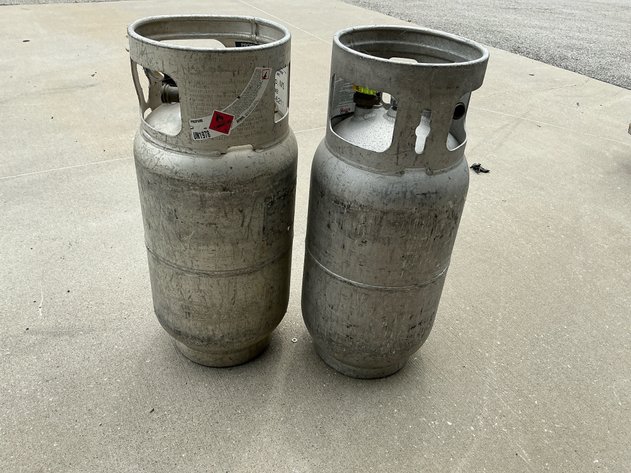 Image for Two Aluminum Forklift Propane Cylinders