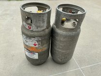 Two Aluminum Forklift Propane Cylinders