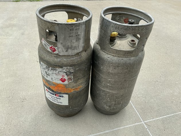 Image for Two Aluminum Forklift Propane Cylinders