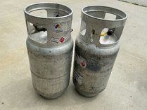 Two Aluminum Forklift Propane Cylinders