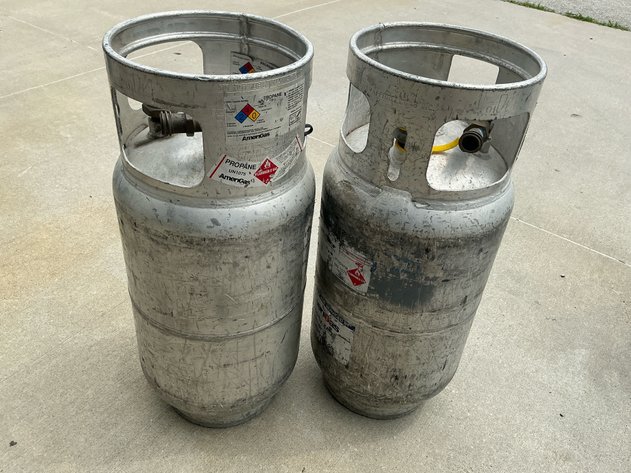 Image for Two Aluminum Forklift Propane Cylinders