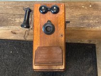 Antique Wooden Wall Telephone