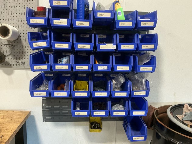 Image for Parts Bins With Hardware And Wall Panel