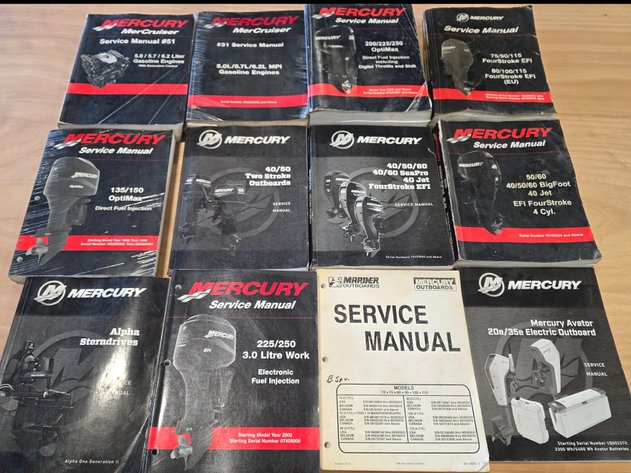 Image for 12 Mercury And Mariner Service Manuals