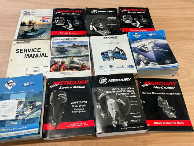 Image for 12 Marine Service Manuals And Catalogs