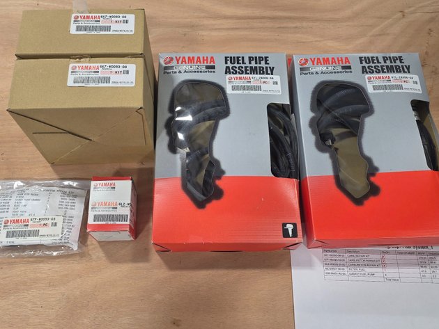 Image for Yamaha OEM Fuel System Parts Lot