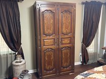 French Provincial Style Wooden Armoire