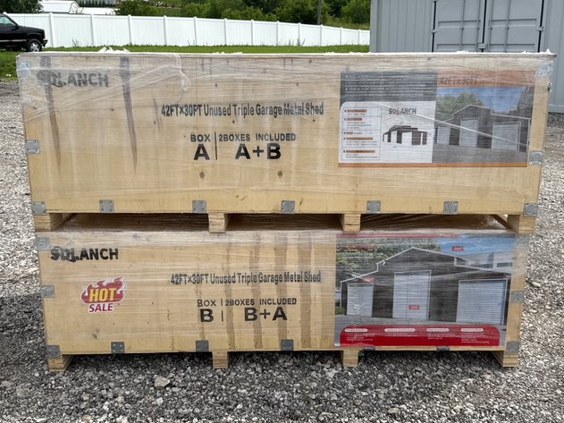 Image for Sdlanch 42Ft X 30Ft Metal Garage Shed